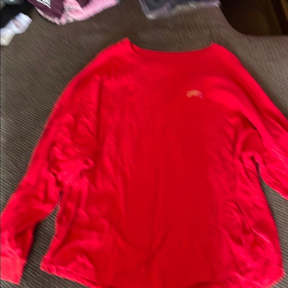 Red Long Sleeve Shirt Victoria Secret pink